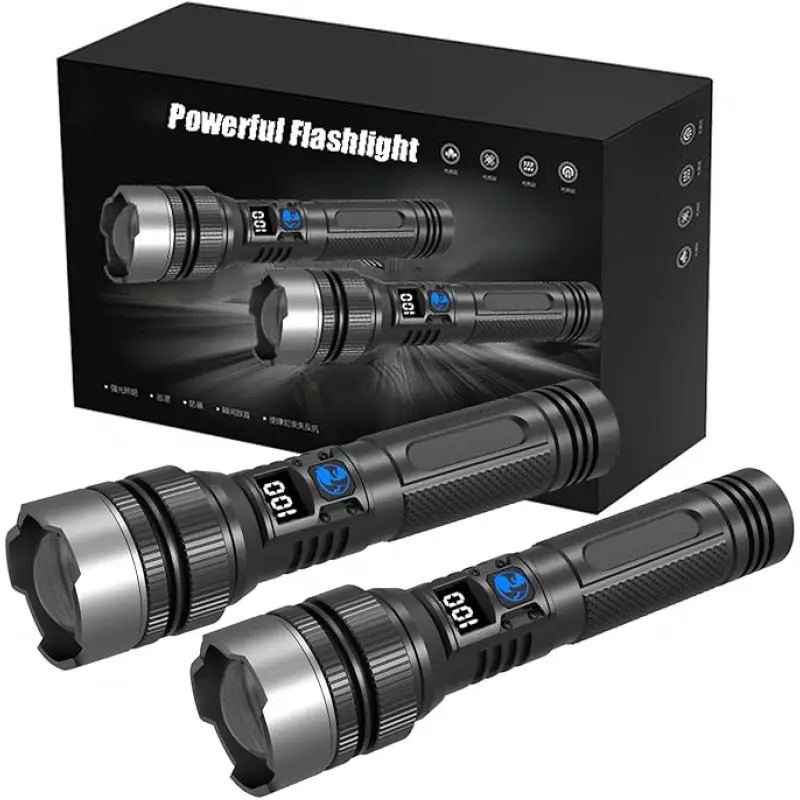 Outdoor Adventure Travel - Ultra-Bright Rechargeable Flashlight, Compact & Lightweight