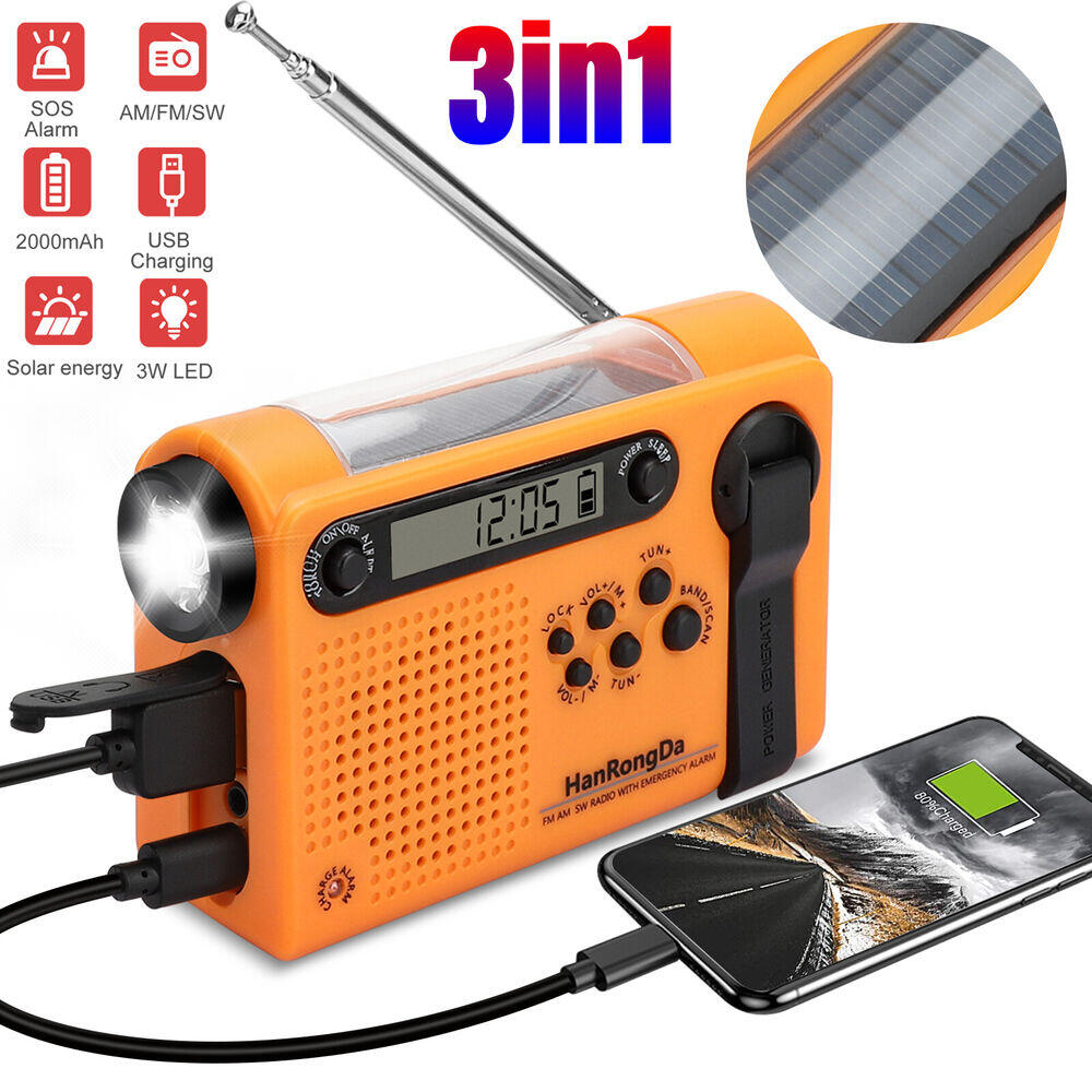 Emergency Radio Solar - Weather Emergency Radio AM/FM/SW Portable Solar