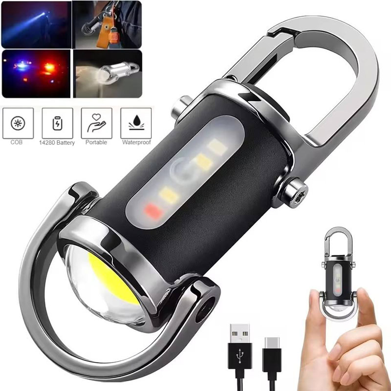 Outdoor Adventure Walks - Mini Keychain Flashlight Rechargeable Pocket COB