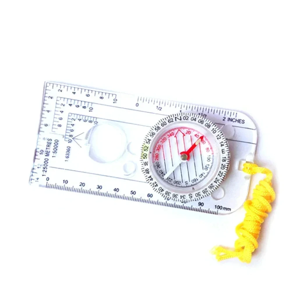 Map Compass Orienteering - Portable Nautical Map Ruler Compass Navigation