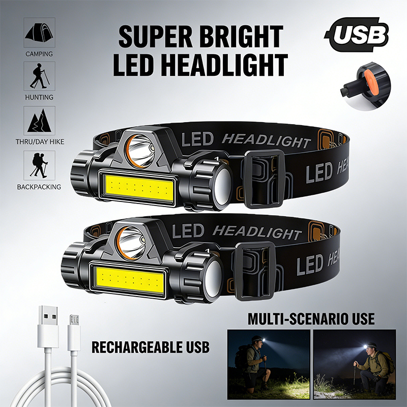 Headlamp Waterproof Rechargeable - Super Bright LED Headlamp Rechargeable Waterproof