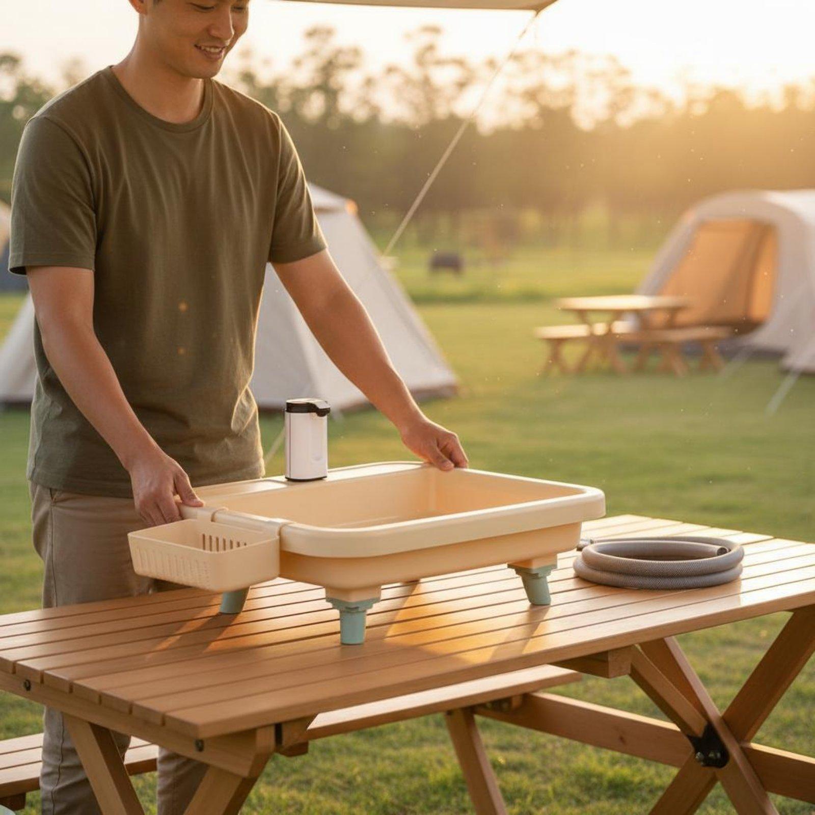 Portable Camping Sink with Bui - Outdoor Adventurer ulasan dan harga