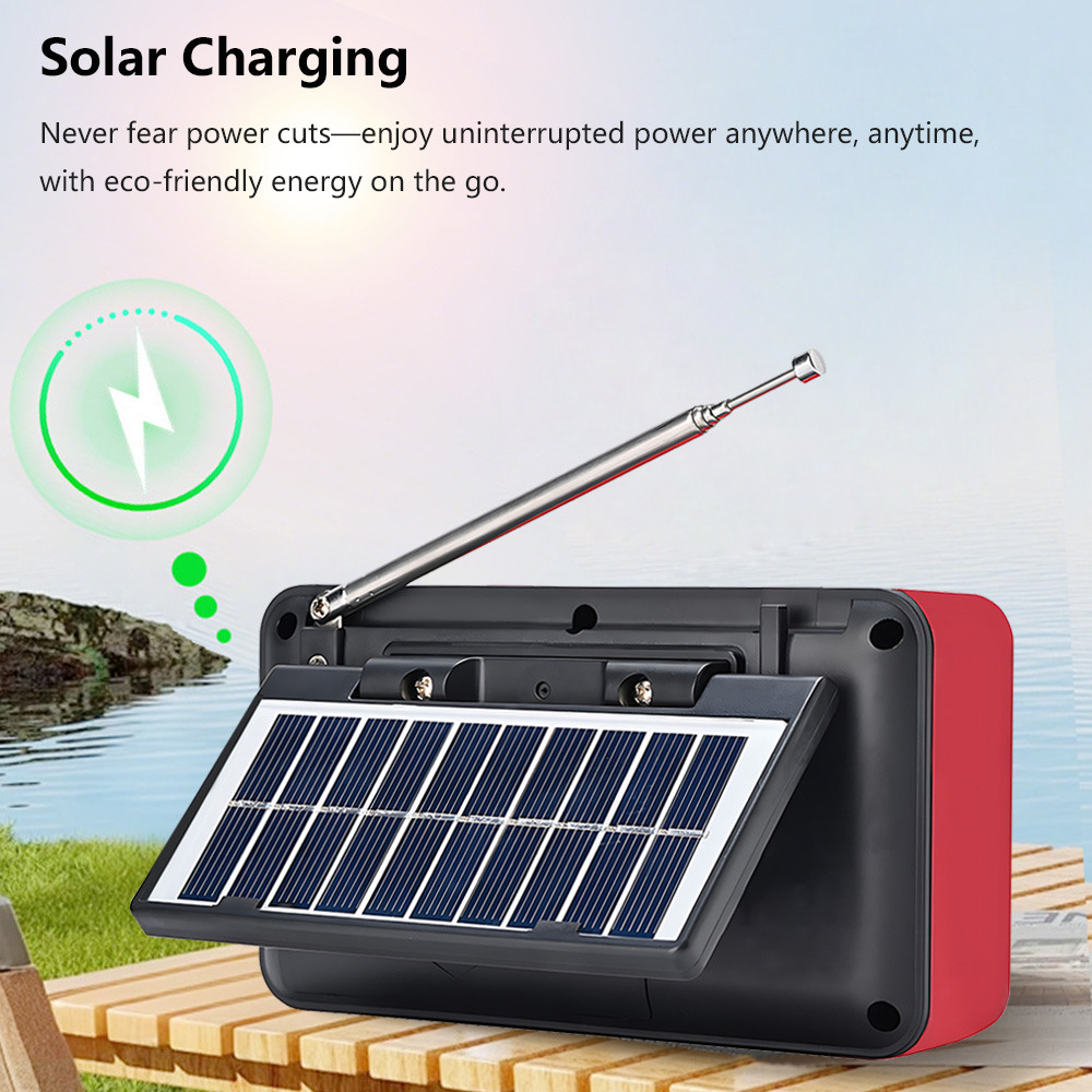 Solar Portable FM Radio Rechar - Emergency Radio Solar ulasan dan harga