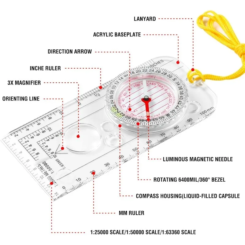 DC40-3A Compass Navigation Map - Map Compass Orienteering ulasan dan harga