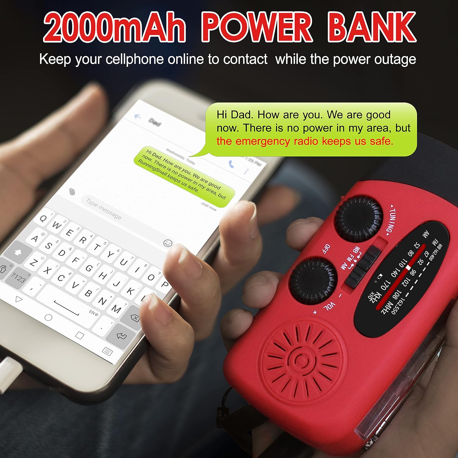Multifunctional Hand Cranked G - Emergency Radio Solar ulasan dan harga