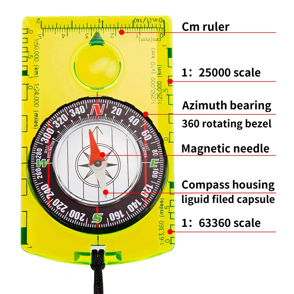 Waterproof Compass Outdoor Gad - Map Compass Orienteering ulasan dan harga