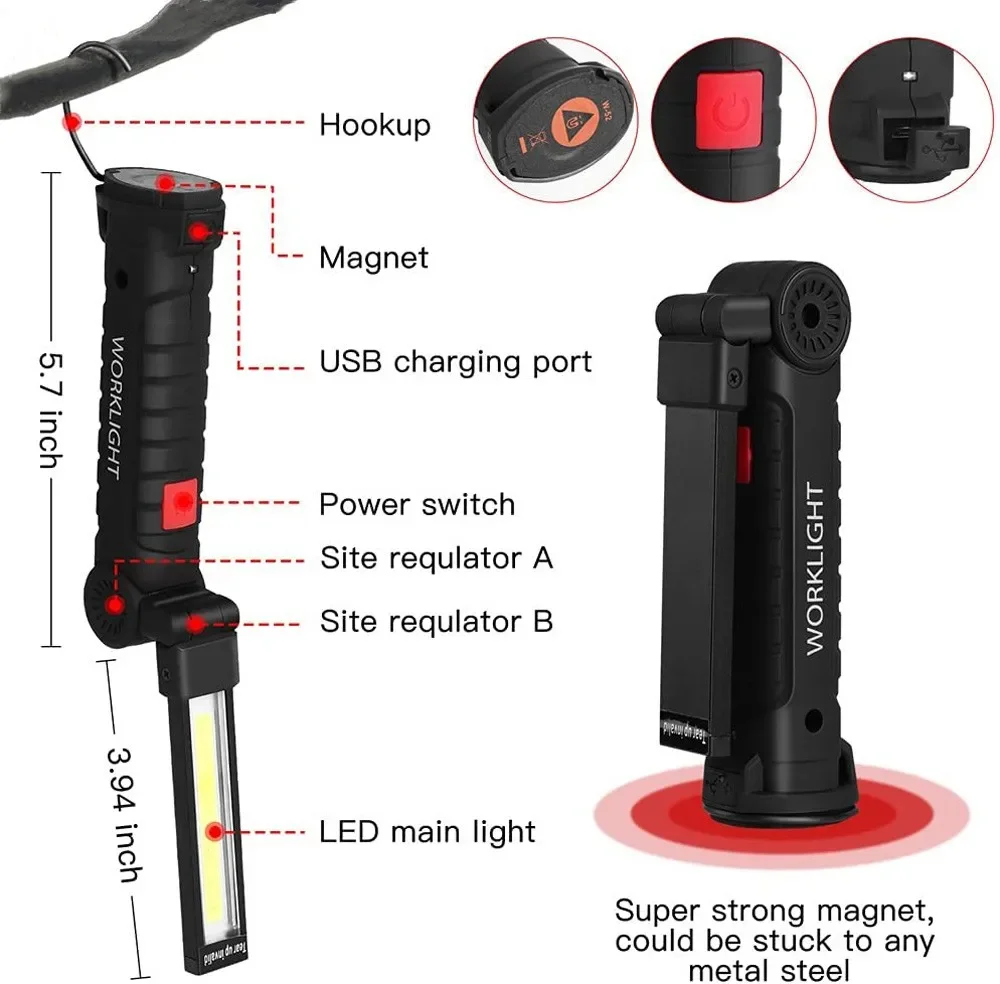 Portable COB LED Flashlight US - Outdoor Adventurer ulasan dan harga