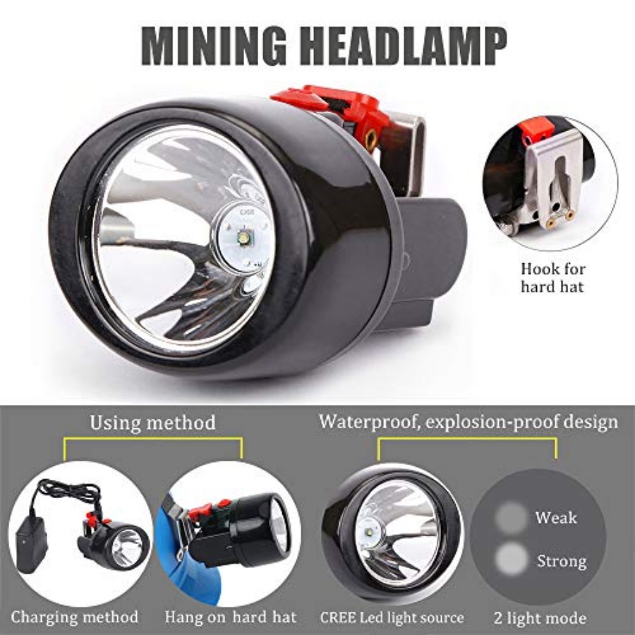 Rechargeable LED Mining Headla - Headlamp Waterproof Rechargeable ulasan dan harga