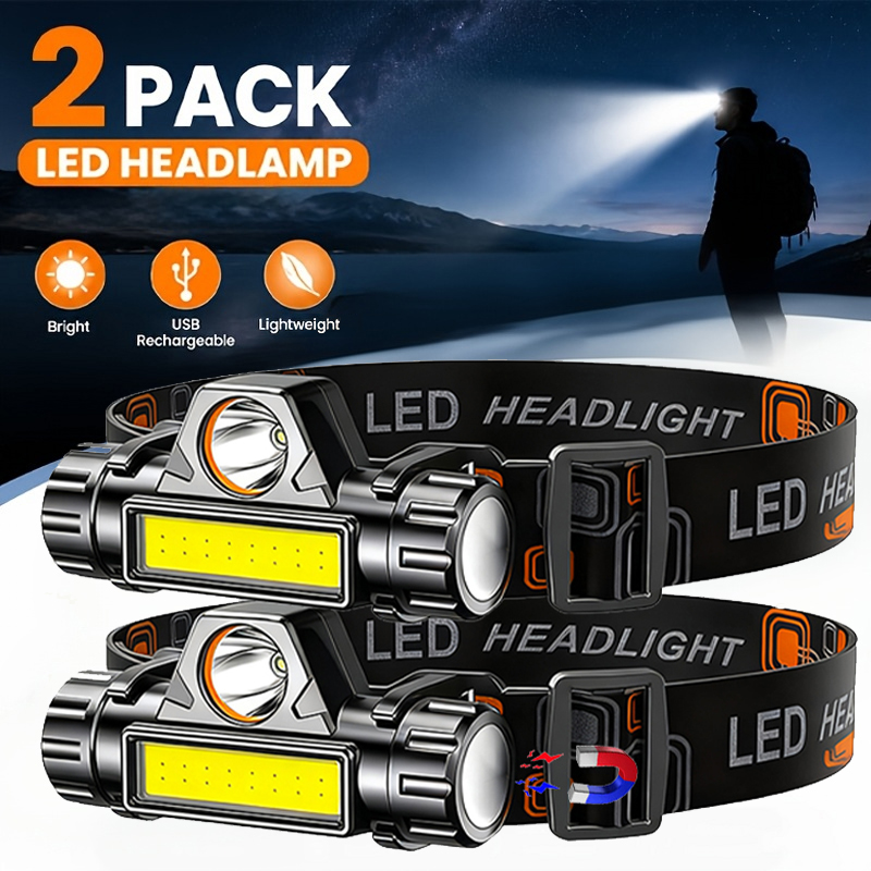 Super Bright LED Headlamp Rech - Headlamp Waterproof Rechargeable ulasan dan harga