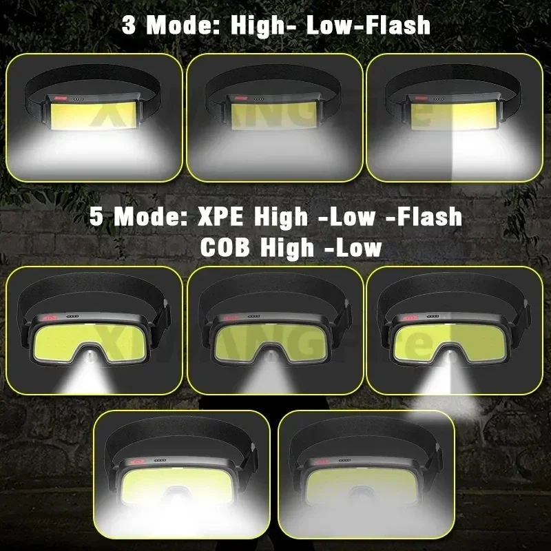 Powerful COB LED Headlamp Type - Headlamp Waterproof Rechargeable ulasan dan harga