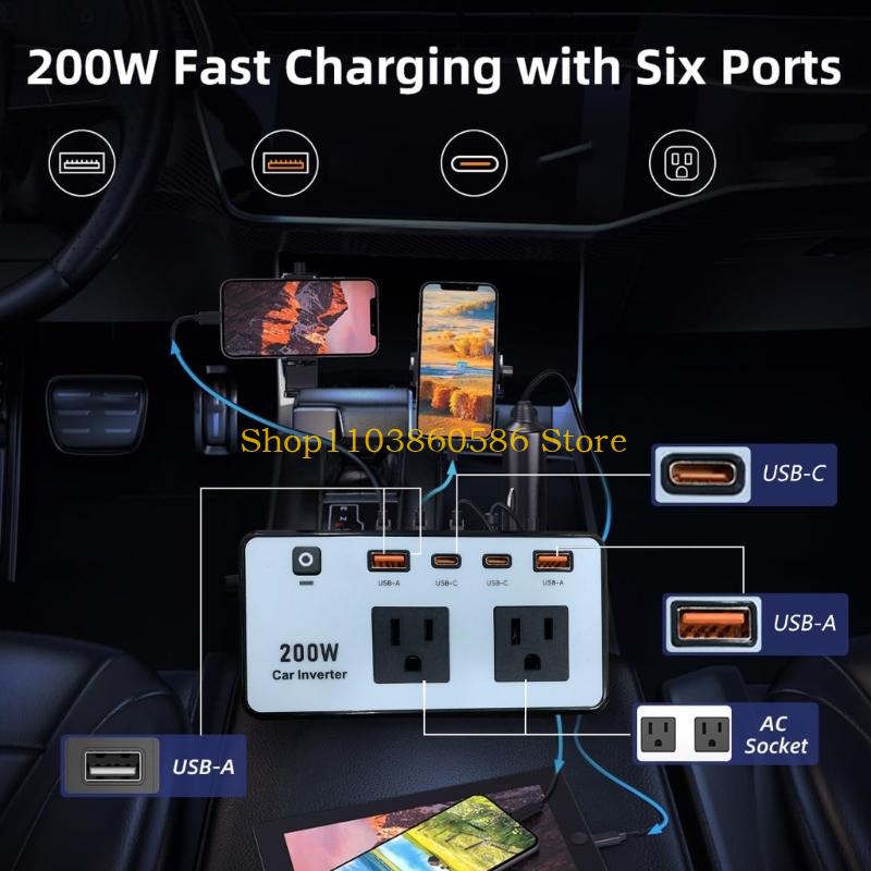 242A 200W Car Power Converter  - Outdoor Adventure Outlet ulasan dan harga