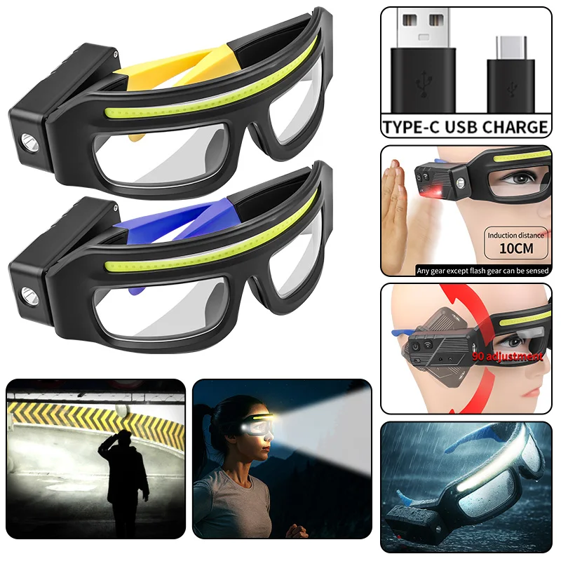 LED Headlamp COB Headlight Wor - Headlamp Waterproof Rechargeable ulasan dan harga