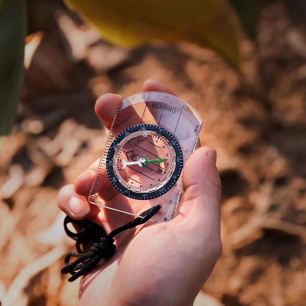 1 PCS New Outdoor Mini Acrylic - Map Compass Orienteering ulasan dan harga