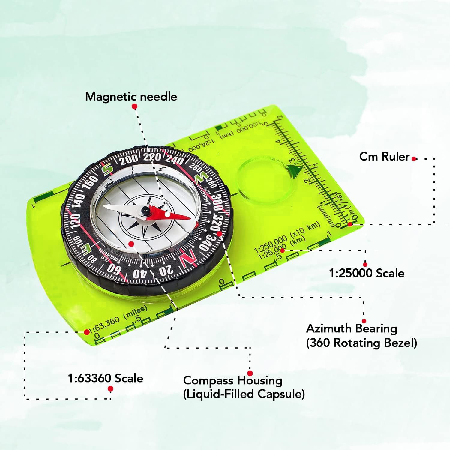 YANBIGUO Orienteering Compass  - Map Compass Orienteering ulasan dan harga