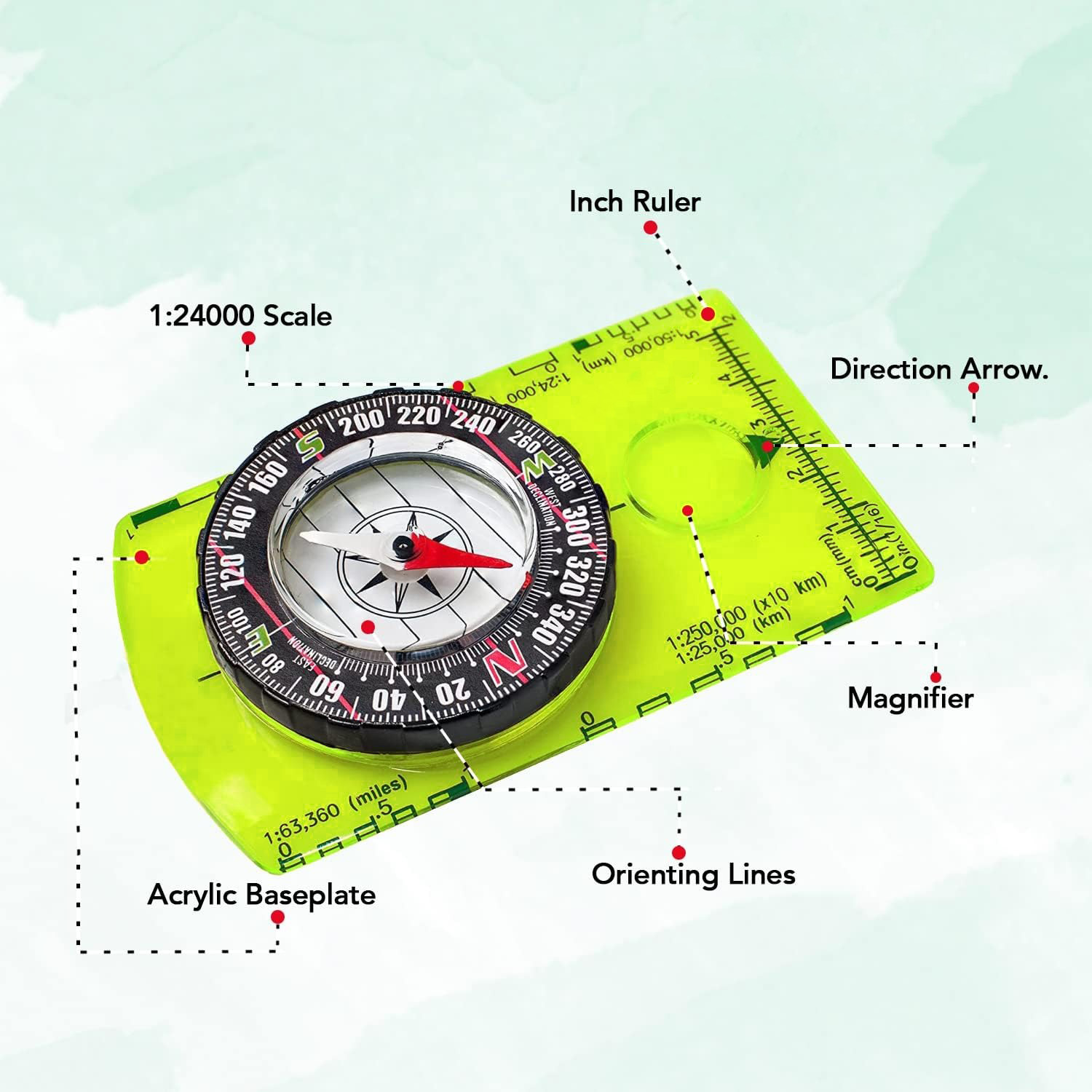 YANBIGUO Orienteering Compass  - Map Compass Orienteering ulasan dan harga