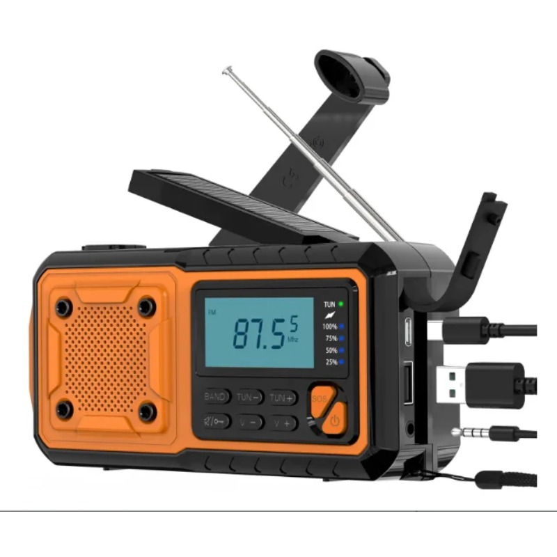 4000mAh Solar Hand Crank Emerg - Emergency Radio Solar ulasan dan harga
