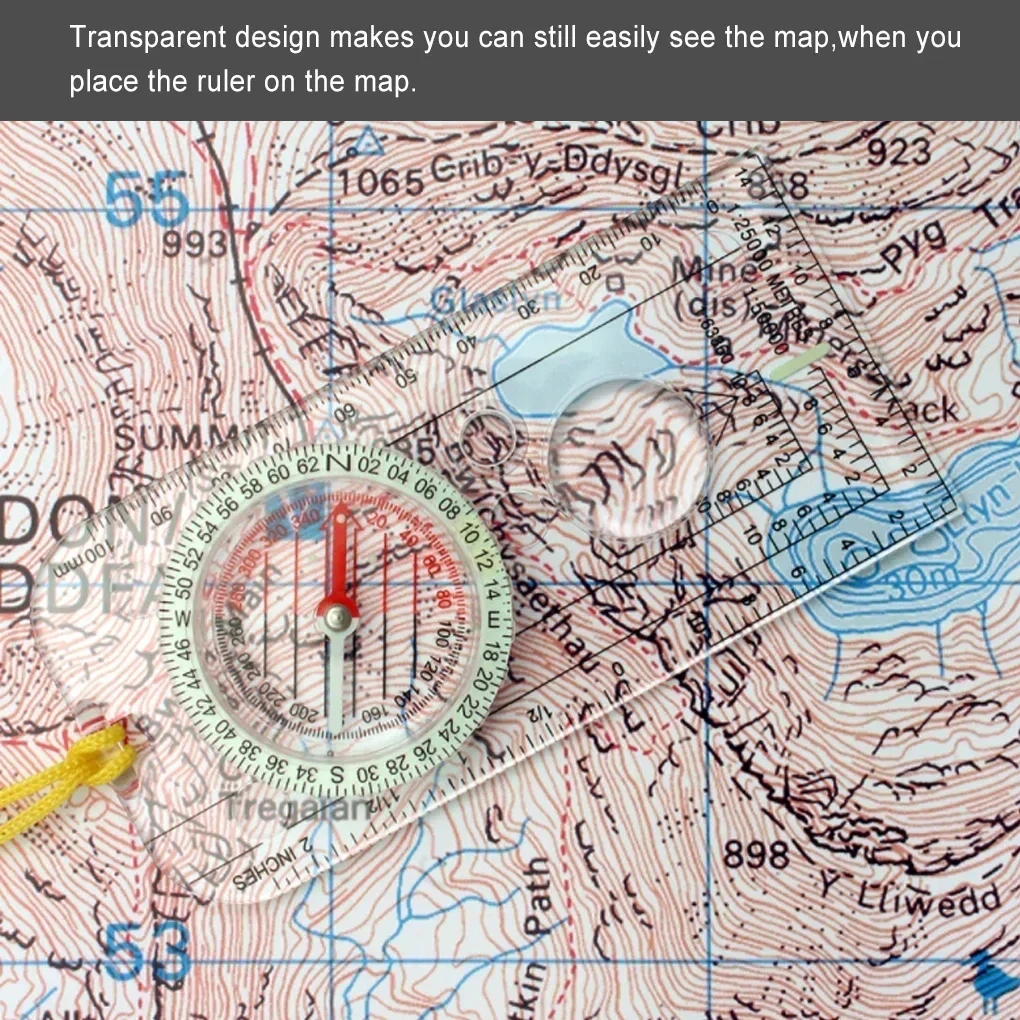 Portable Nautical Map Ruler Co - Map Compass Orienteering ulasan dan harga