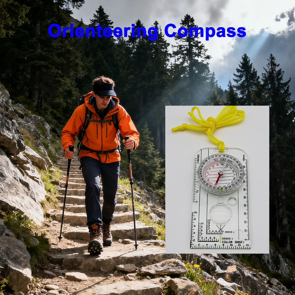 Portable Nautical Map Ruler Co - Map Compass Orienteering ulasan dan harga