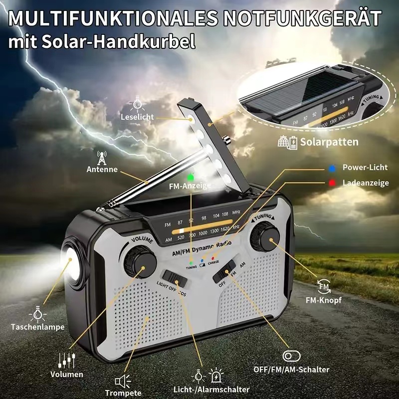 Solar Radio, AM/FM Portable Cr - Emergency Radio Solar ulasan dan harga