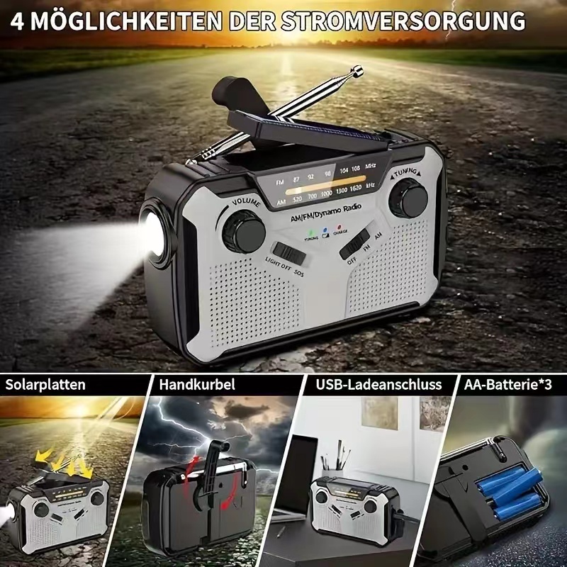 Solar Radio, AM/FM Portable Cr - Emergency Radio Solar ulasan dan harga