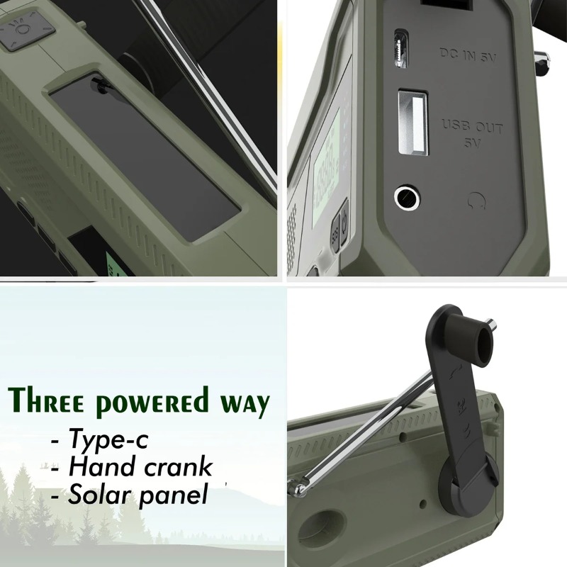 DAB/FM Bluetooth Radio Outdoor - Emergency Radio Solar ulasan dan harga