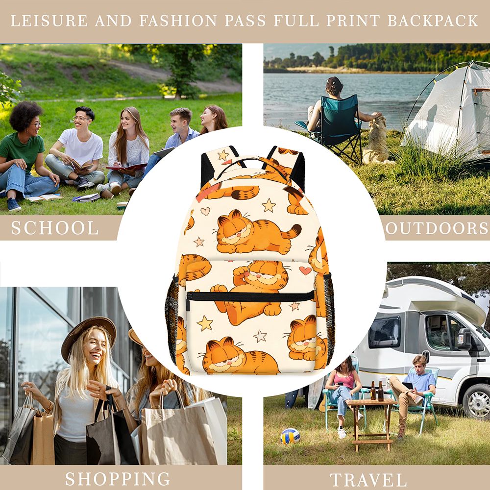 Funny Lazy Garfield Backpack S - Outdoor Adventurer ulasan dan harga